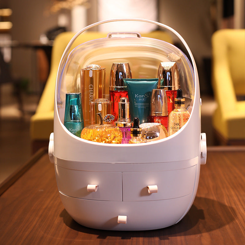 Cosmetic Storage Box Organize Desktop Dustproof Household