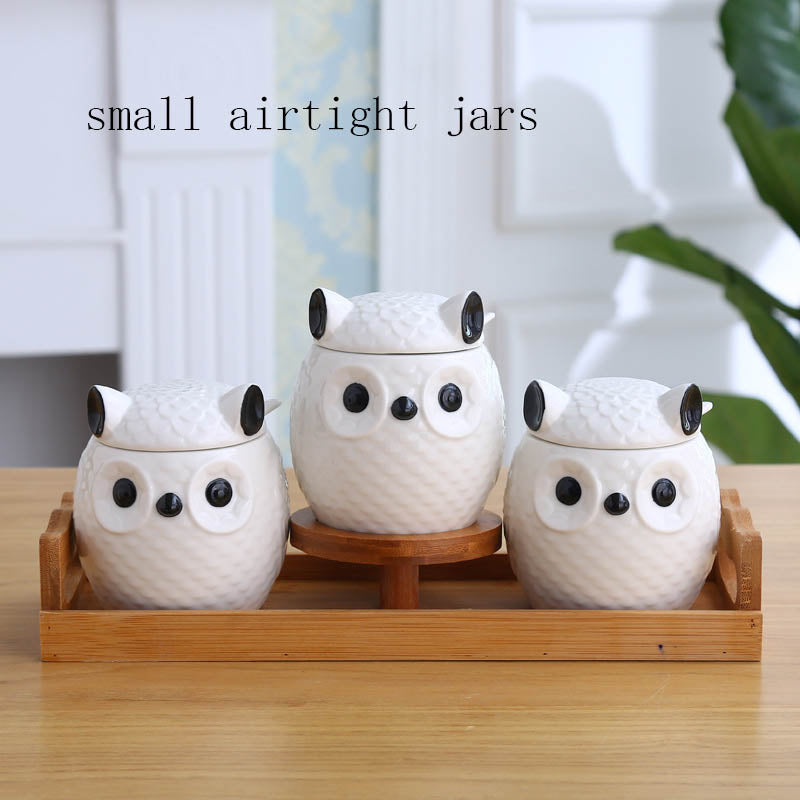 Household Ceramic Kitchen Spice Box Set