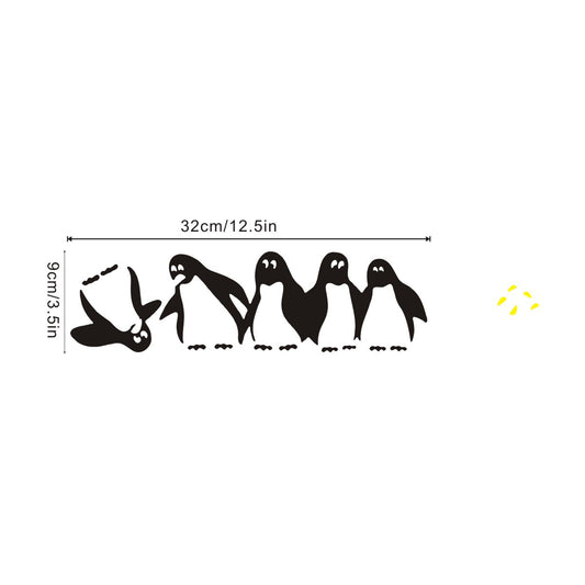 Funny Penguin Kitchen Fridge Sticker Creative Kitchen Wall Sticker