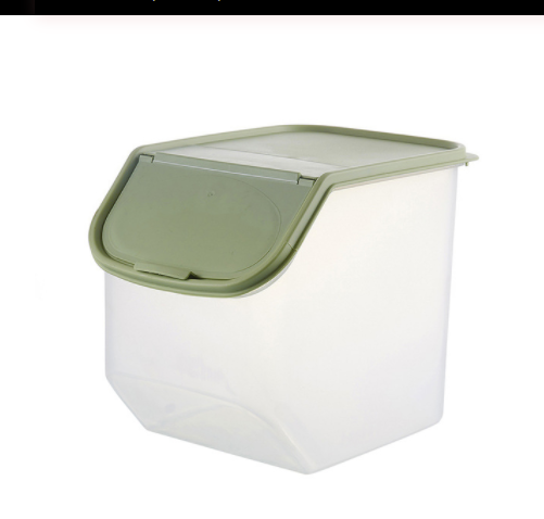 Household rice bucket with measuring cup