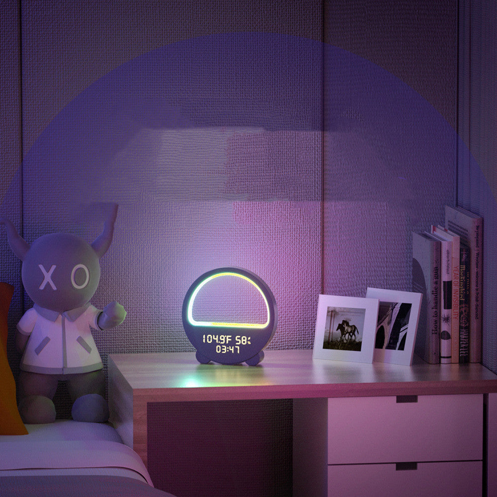 Household Minimalist Thermometer Clock Night Light