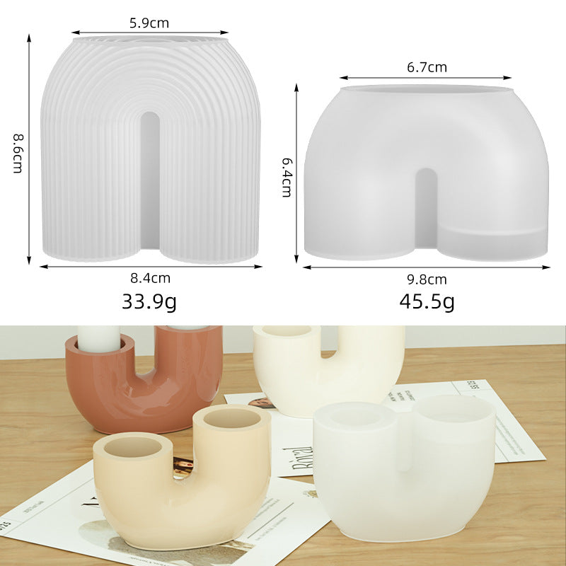 Household Fashion Candle Holder Silicone Mold