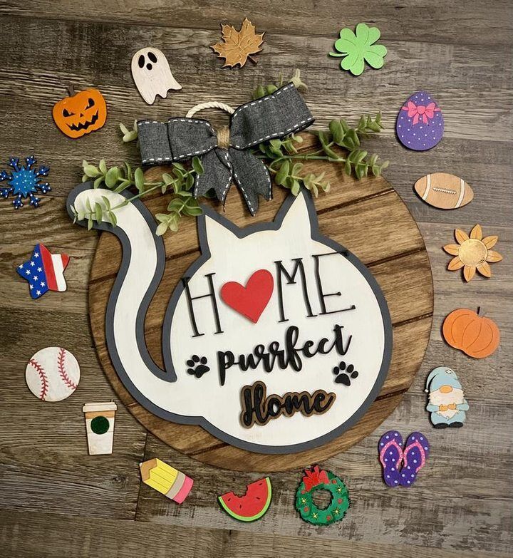 Home Creative Wooden Welcome Doorplate
