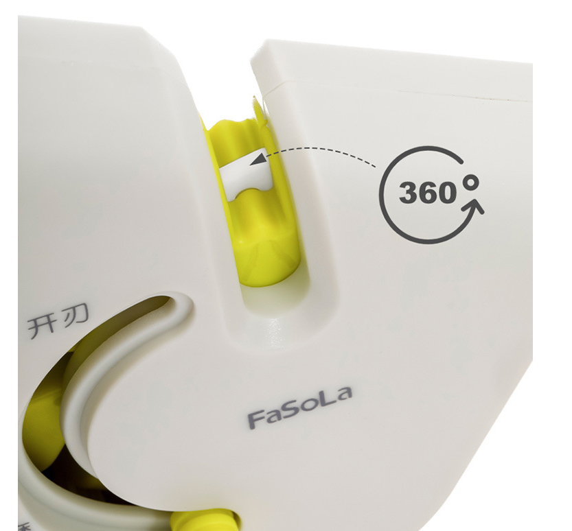 Rotary Dial Scissors Serrated Household Whetstone