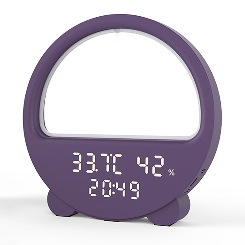 Household Minimalist Thermometer Clock Night Light