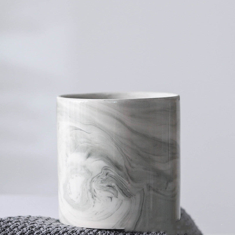Home marbled plant flower pot