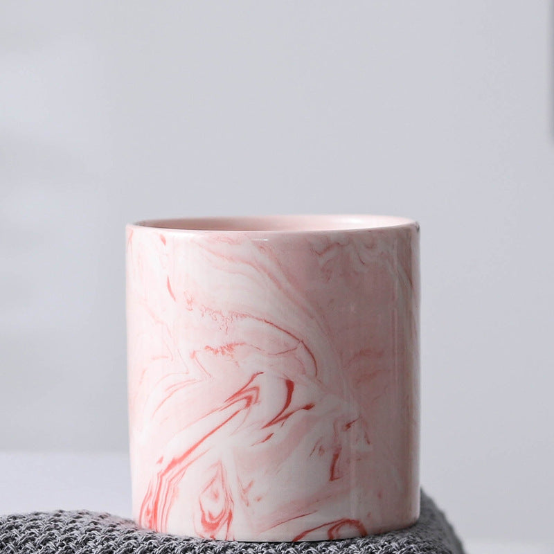 Home marbled plant flower pot