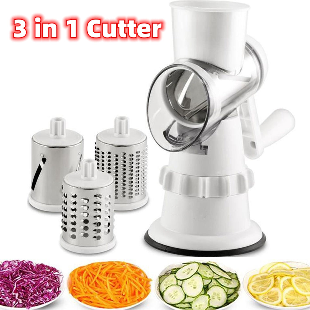 Handy Electric Vegetable Cutter Food Slicer Cheese Grater Kitchen Gadget,5 Usefull Functions Like slices,wavy slices,grates,and Shreds to Be A Great