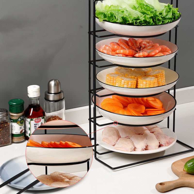 Kitchen Wall Mounted Side Dish Storage Rack