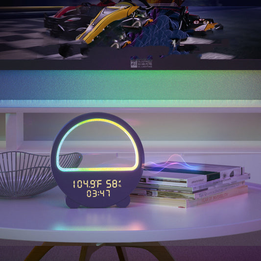 Household Minimalist Thermometer Clock Night Light