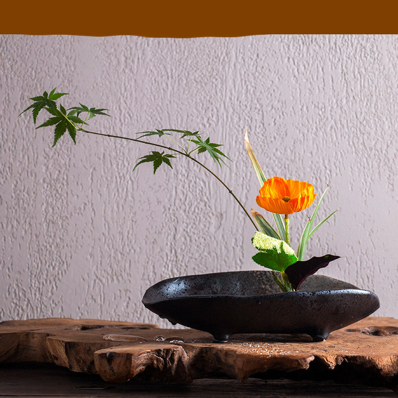 Household Jianshan Rectangular Ceramic Flower Plate