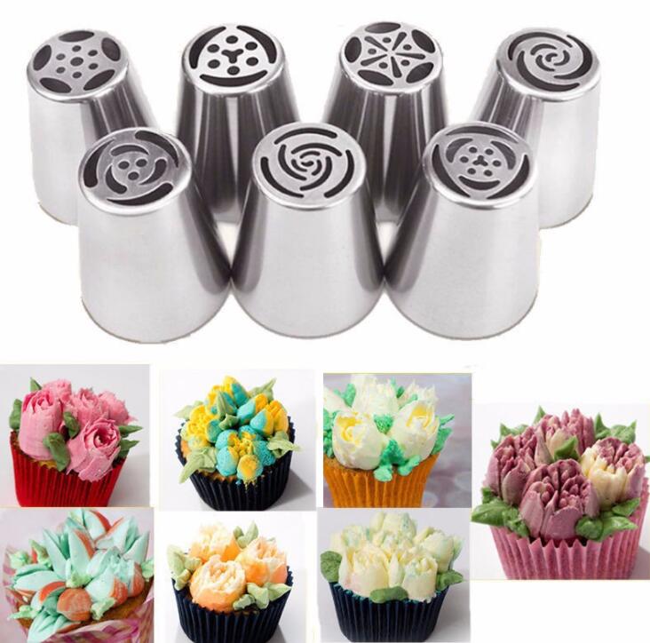 24Pcs Russian Tulip Stainless Steel Nozzles for Baking Decoration