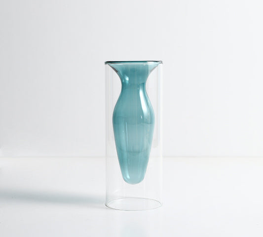 Home Decoration Accessories Nordic Ins Colourful Glass Transparent Vase Living Room Dining Table Dried Flowers Hydroponic Vases