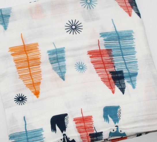 Bamboo Muslin Swaddle Neutral Receiving Blanket