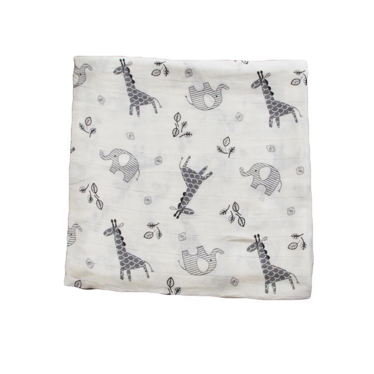 Bamboo Muslin Swaddle Neutral Receiving Blanket