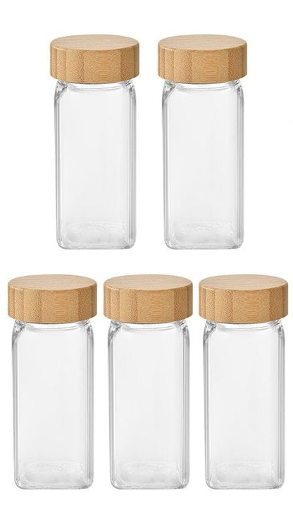 Round Glass Seasoning Jar Kitchen 120ml