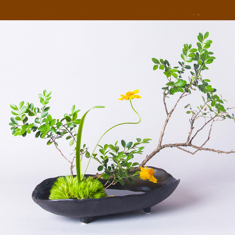 Household Jianshan Rectangular Ceramic Flower Plate