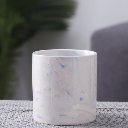 Home marbled plant flower pot