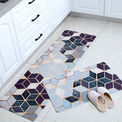 Pu Nordic Kitchen Mat Leather Oil And Waterproof