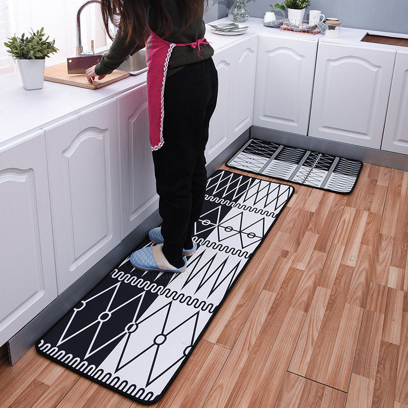 Rectangular Cartoon Kitchen Carpet Floor Mat