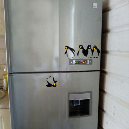 Funny Penguin Kitchen Fridge Sticker Creative Kitchen Wall Sticker