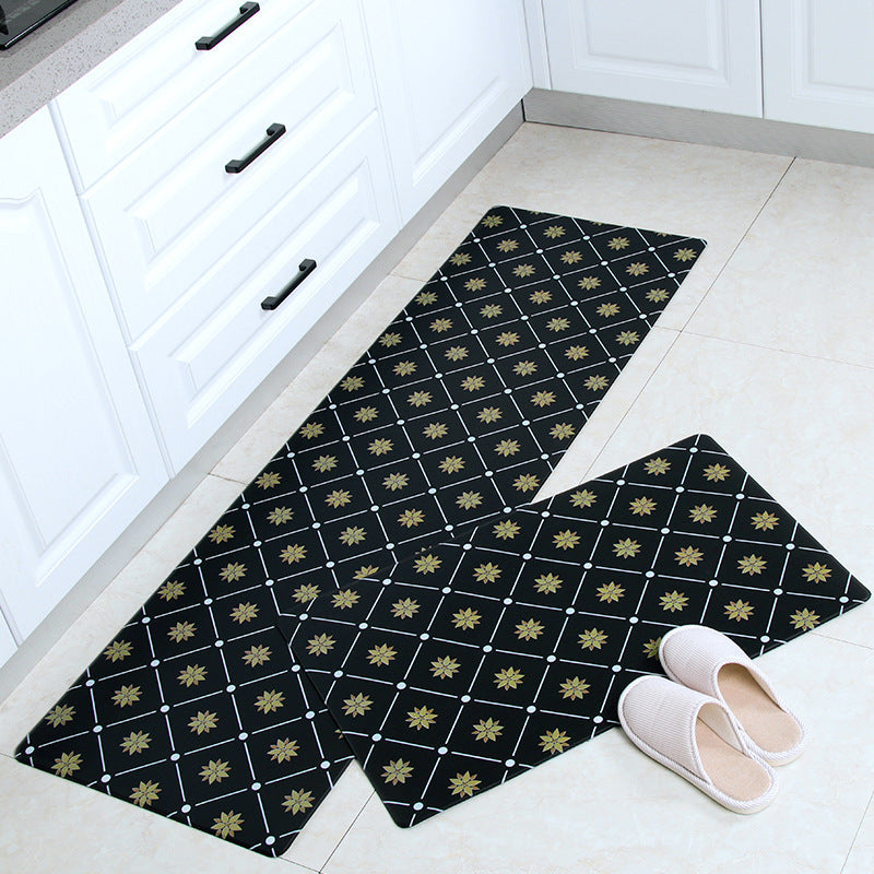 Pu Nordic Kitchen Mat Leather Oil And Waterproof