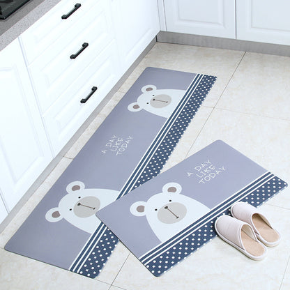 Pu Nordic Kitchen Mat Leather Oil And Waterproof