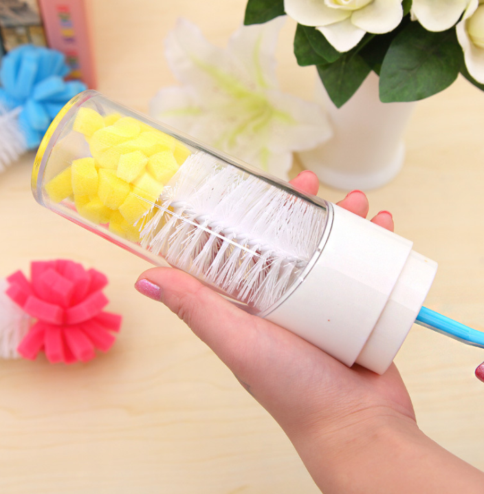 Household Wooden Bottle Cleaning Brush Extended Handle Cup Brush