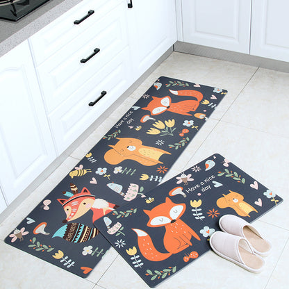 Pu Nordic Kitchen Mat Leather Oil And Waterproof