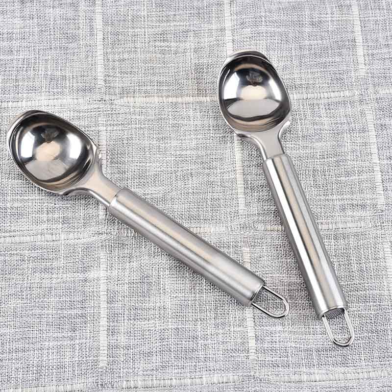 Stainless steel ice cream spoon