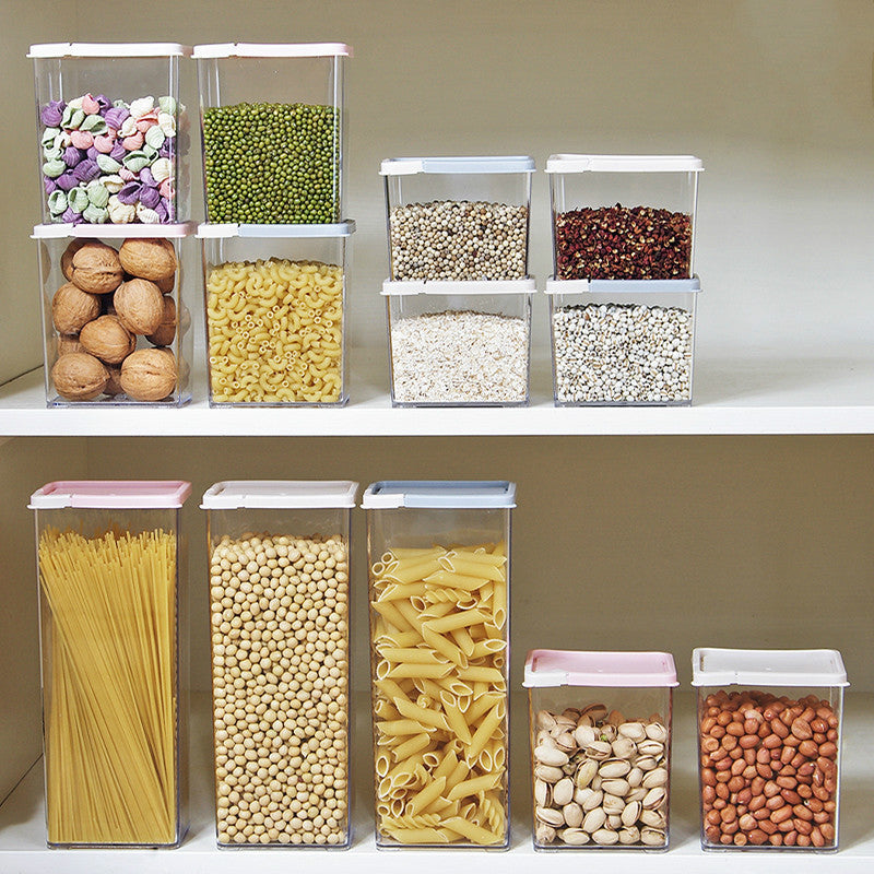 Plastic transparent storage box for kitchen storage