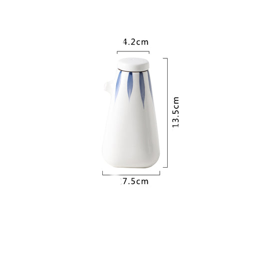 Japanese Style Kitchen Supplies Sauce Vinegar Bottle Reserve Bottle Hand-painted Ceramic Seasoning Bottle