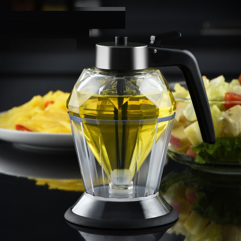 Diamond Oil Pot Kitchen Sealed Leak Proof Base Soy Sauce Vinegar Bottle