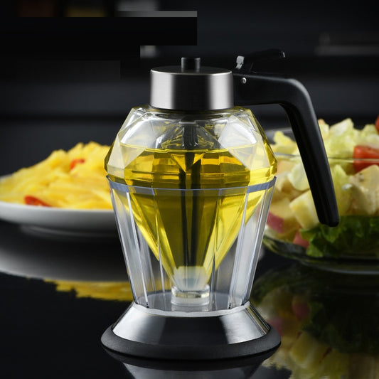 Diamond Oil Pot Kitchen Sealed Leak Proof Base Soy Sauce Vinegar Bottle