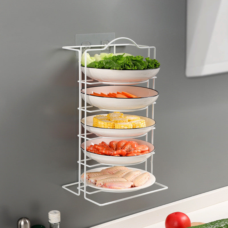 Kitchen Wall Mounted Side Dish Storage Rack