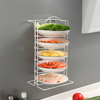 Kitchen Wall Mounted Side Dish Storage Rack
