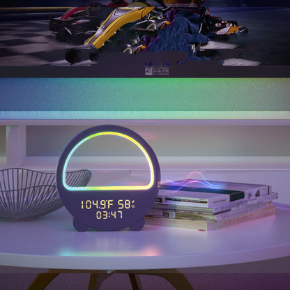 Household Minimalist Thermometer Clock Night Light