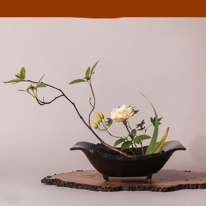 Household Jianshan Rectangular Ceramic Flower Plate