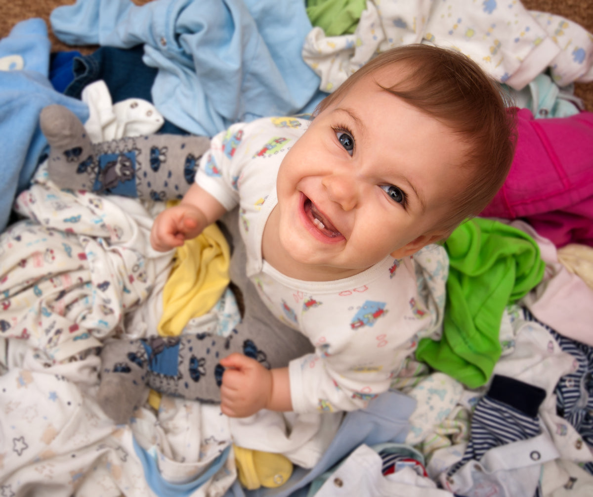 Boys 5 Pc Layette Baby Clothes Set With Receiving Blanket